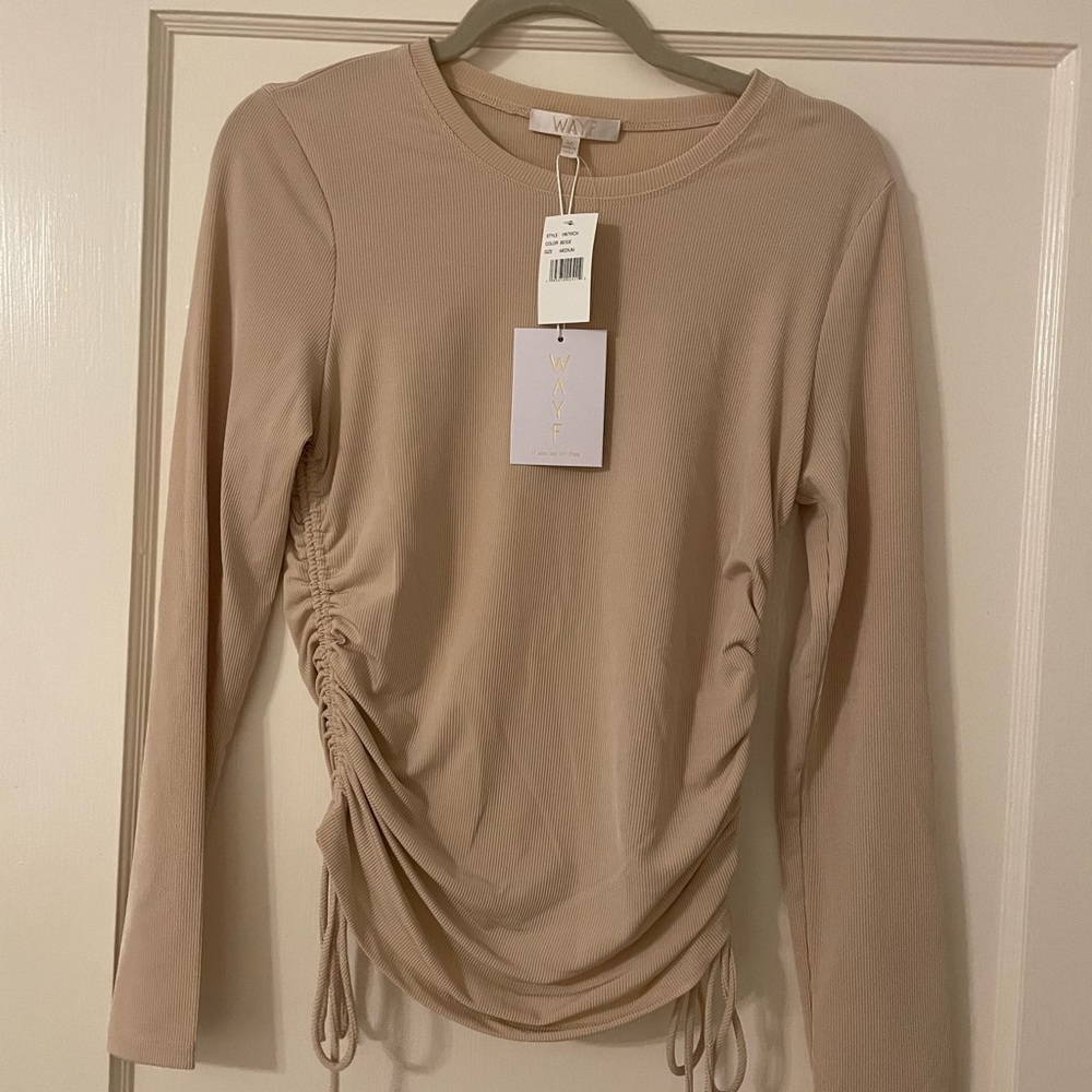 WAYF Ruched Long Sleeve NWT | Size M